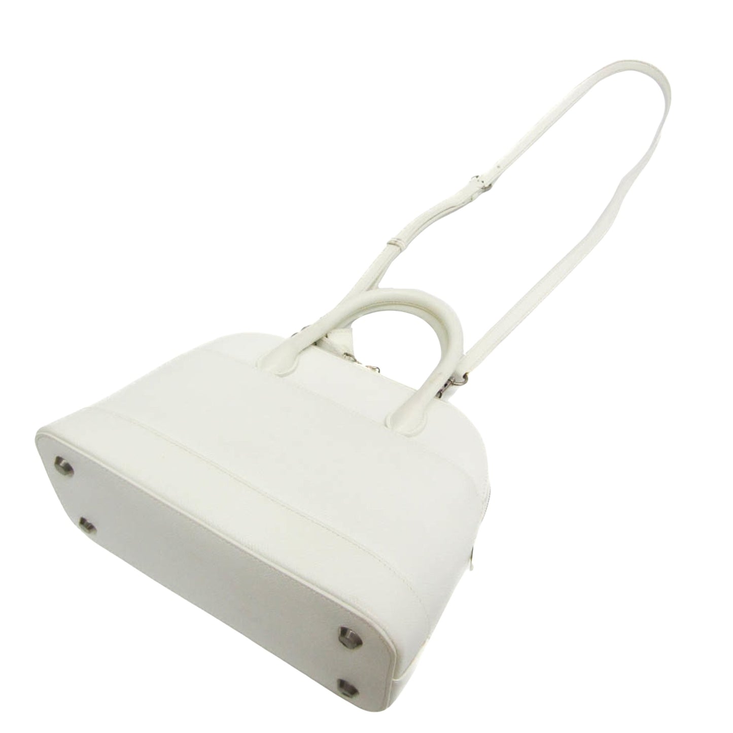 Balenciaga Ville Top Handle, White, Leather, handbag