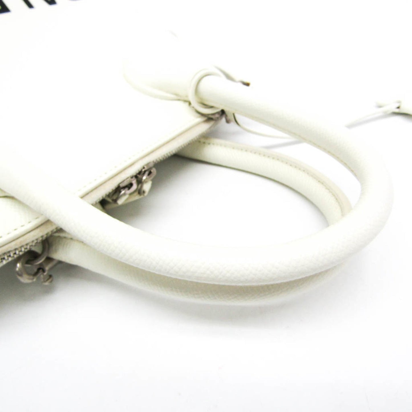 Balenciaga Ville Top Handle, White, Leather, handbag