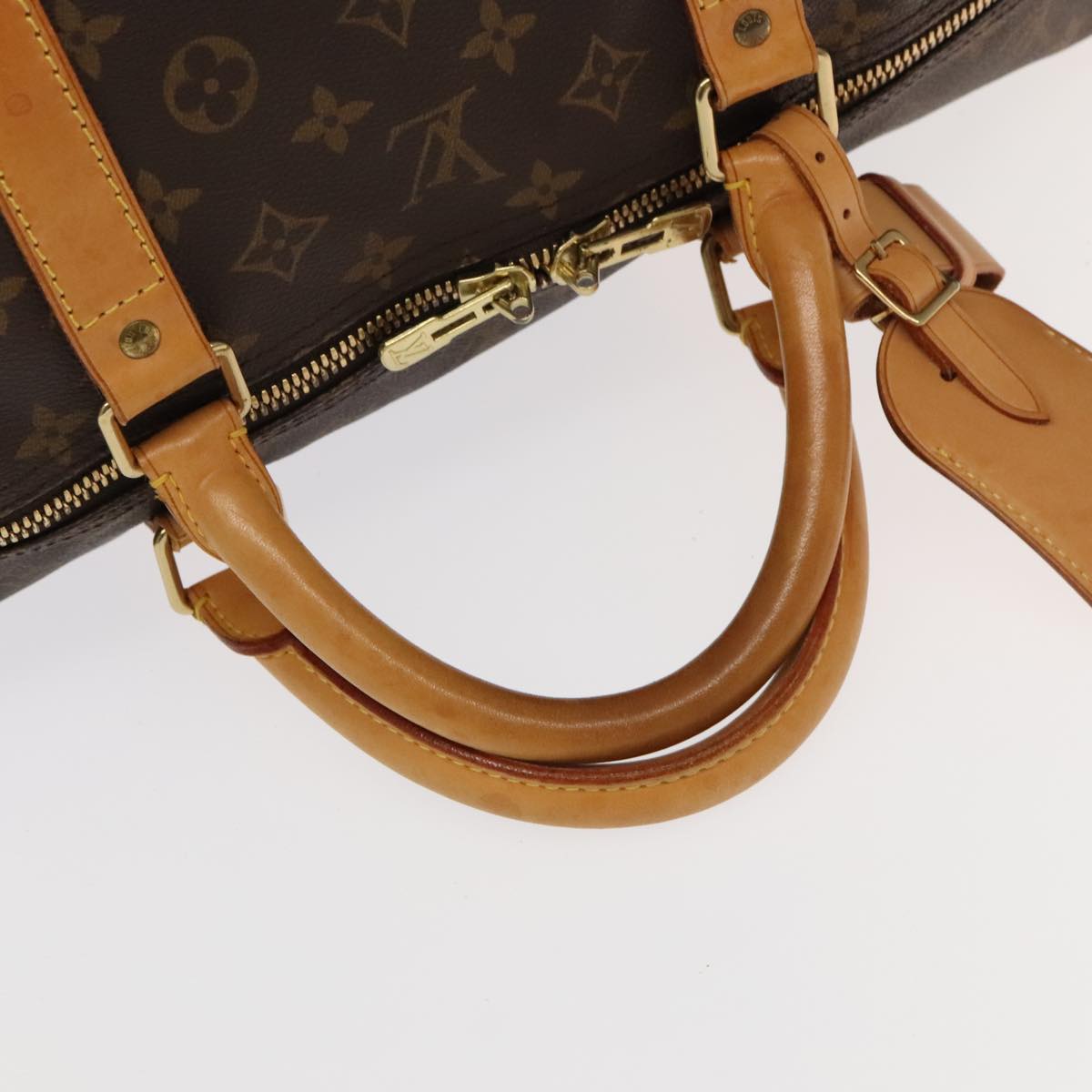 Louis Vuitton Keepall 60, Brown, Canvas, travel