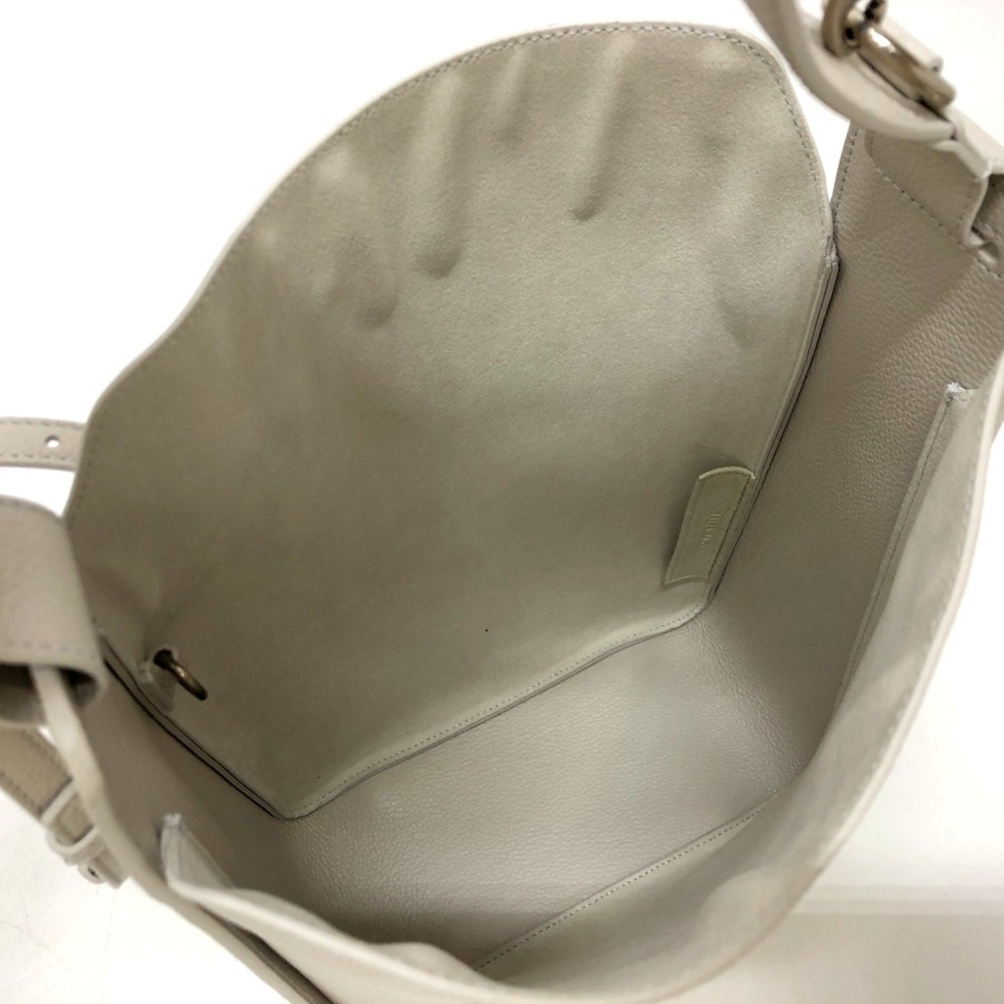 Balenciaga North South, White, Leather, shoulder