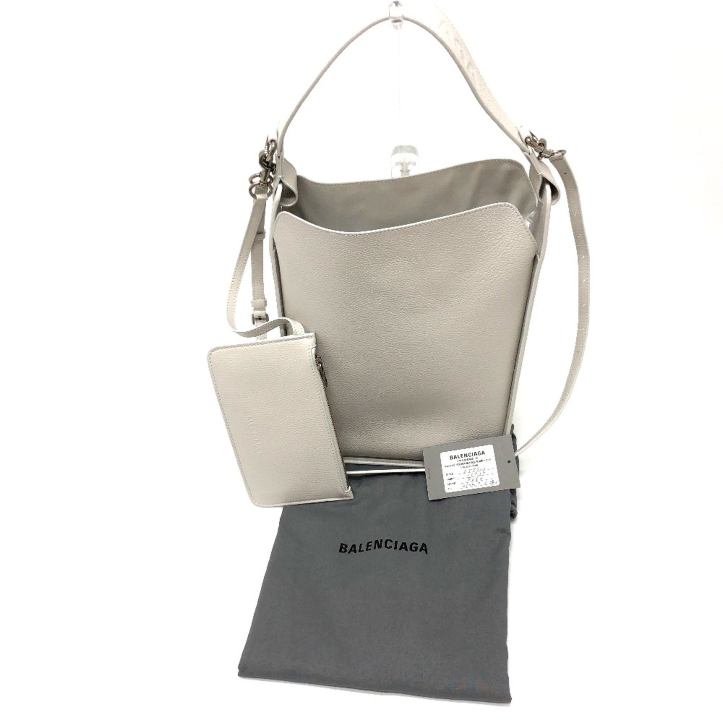 Balenciaga North South, White, Leather, shoulder