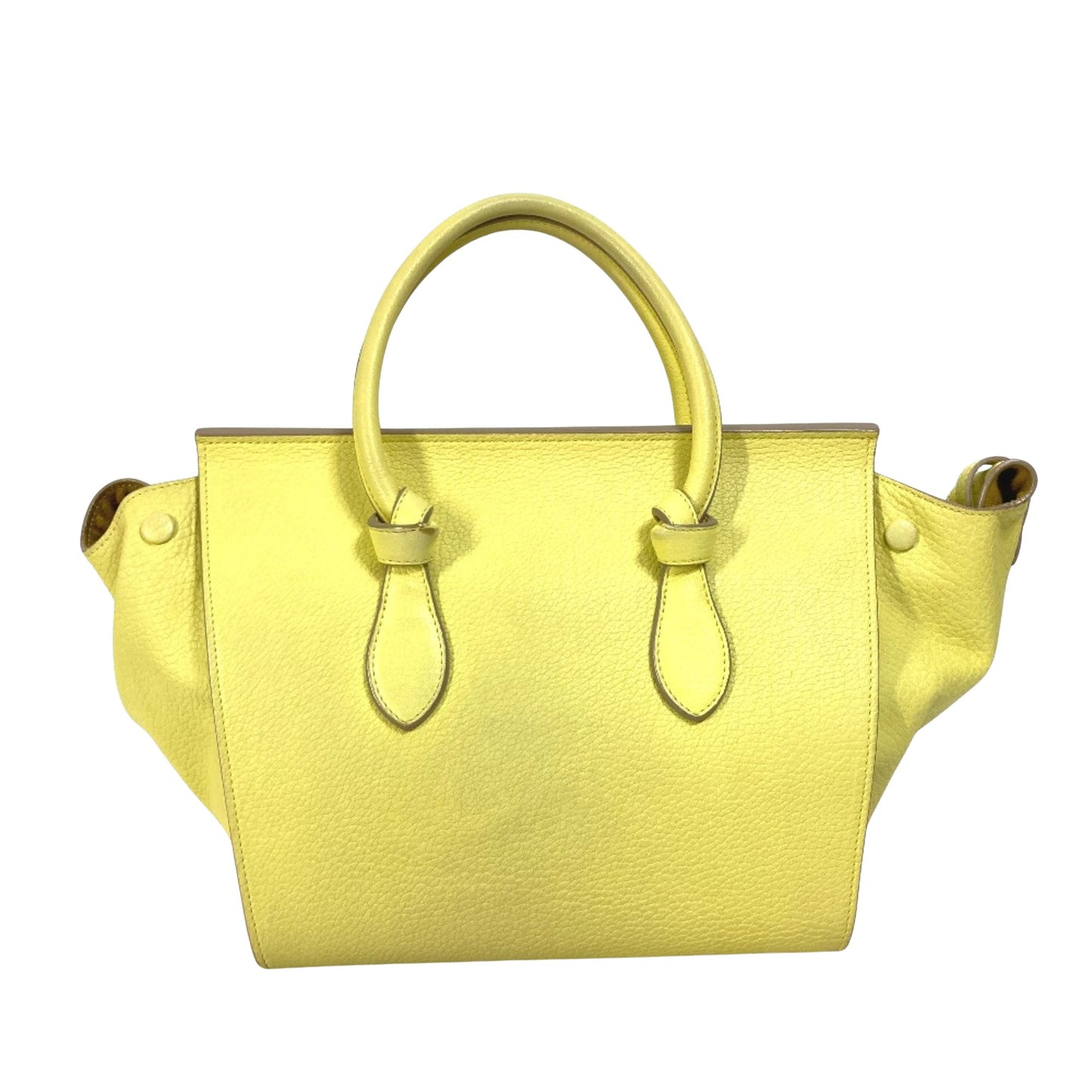 Céline Tie, Yellow, Leather, handbag