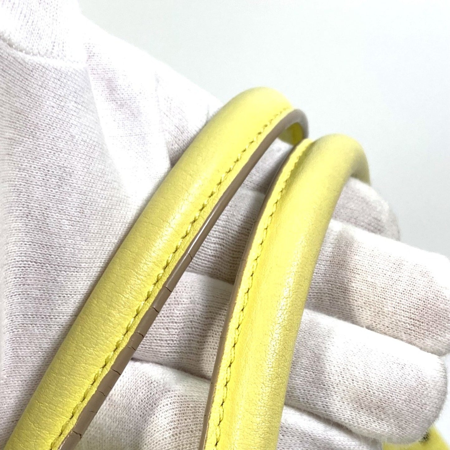 Céline Tie, Yellow, Leather, handbag