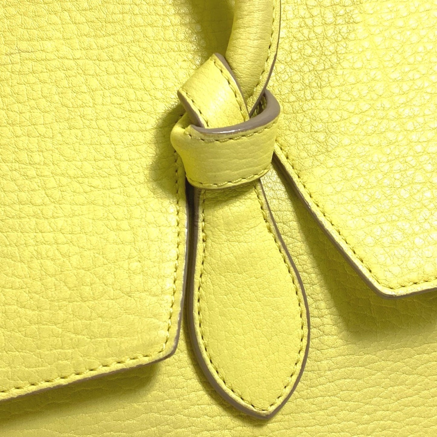 Céline Tie, Yellow, Leather, handbag