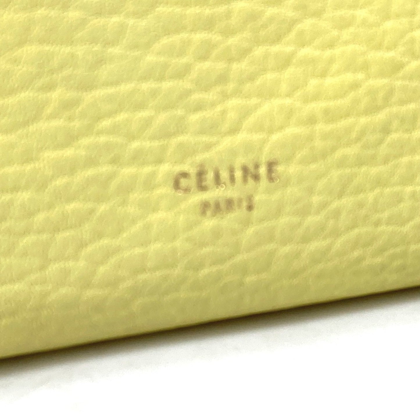 Céline Tie, Yellow, Leather, handbag