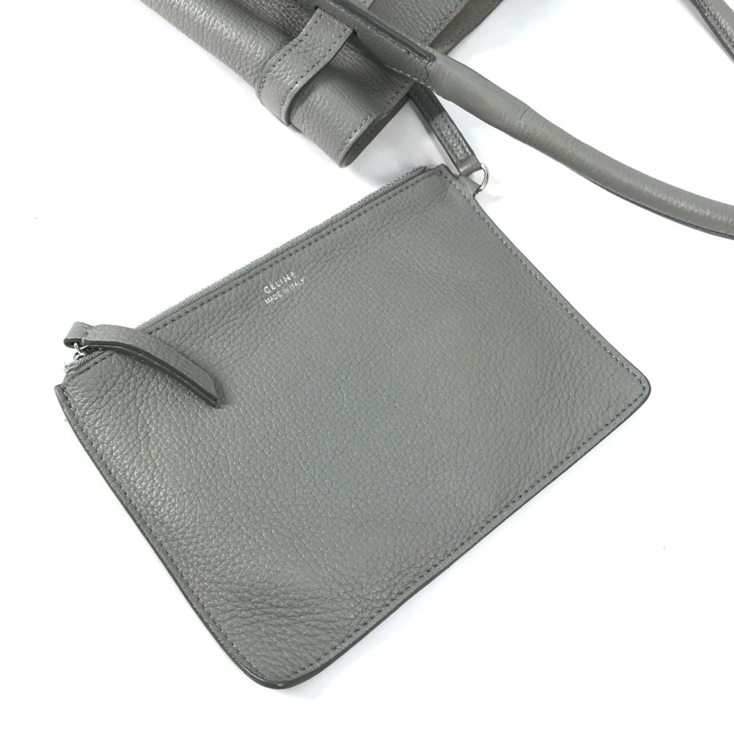 Céline Big bag, Grey, Leather, tote