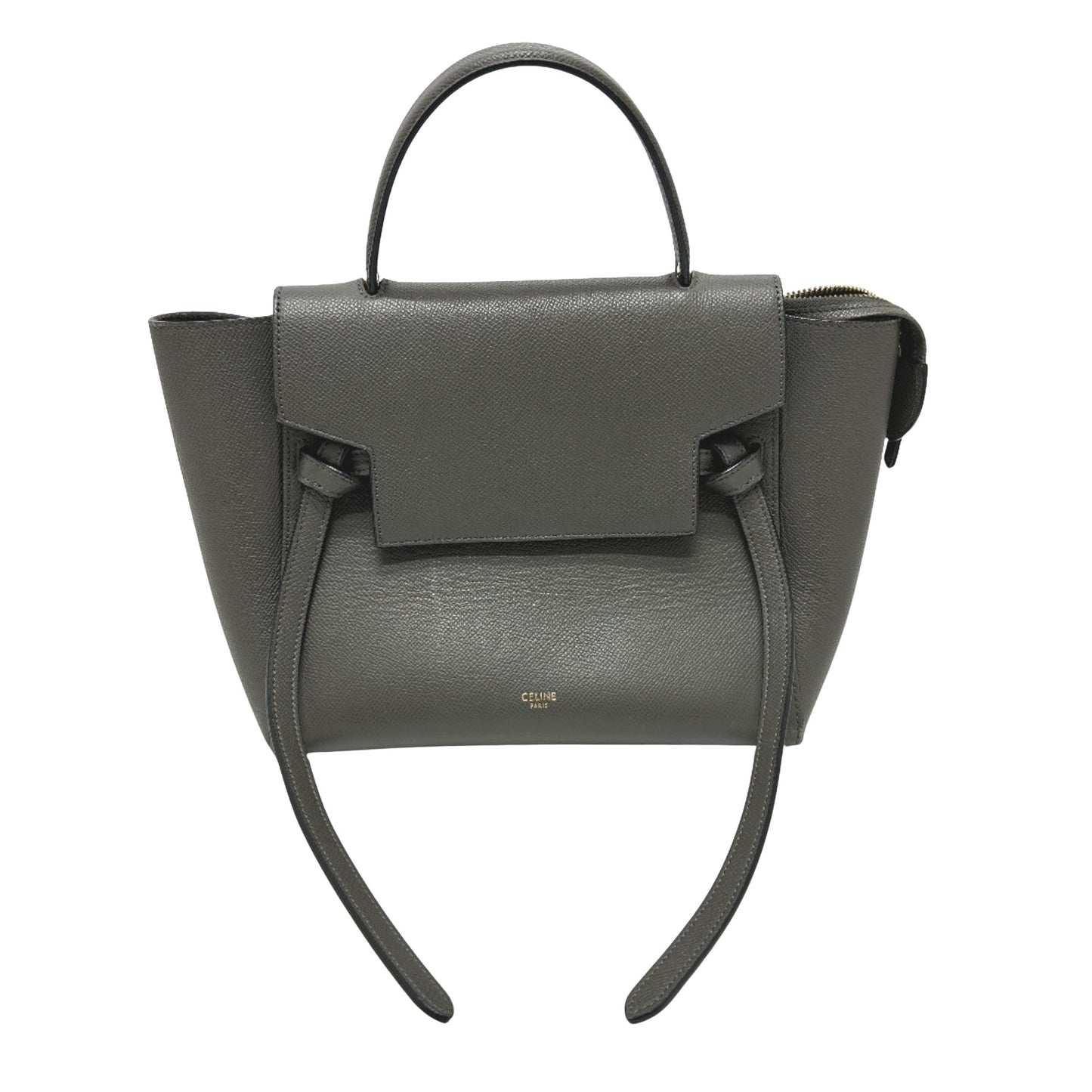 Céline Belt, Grey, Leather, handbag