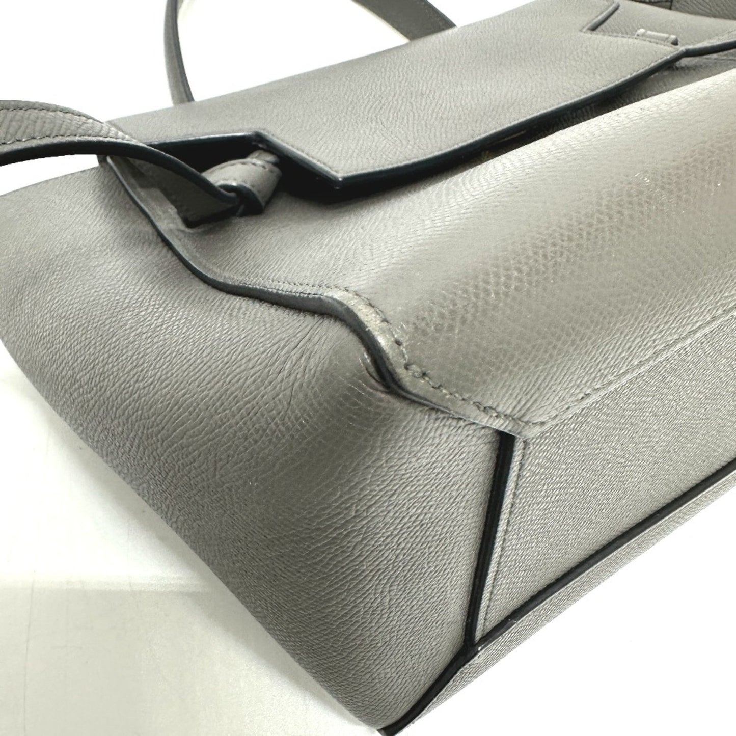 Céline Belt, Grey, Leather, handbag
