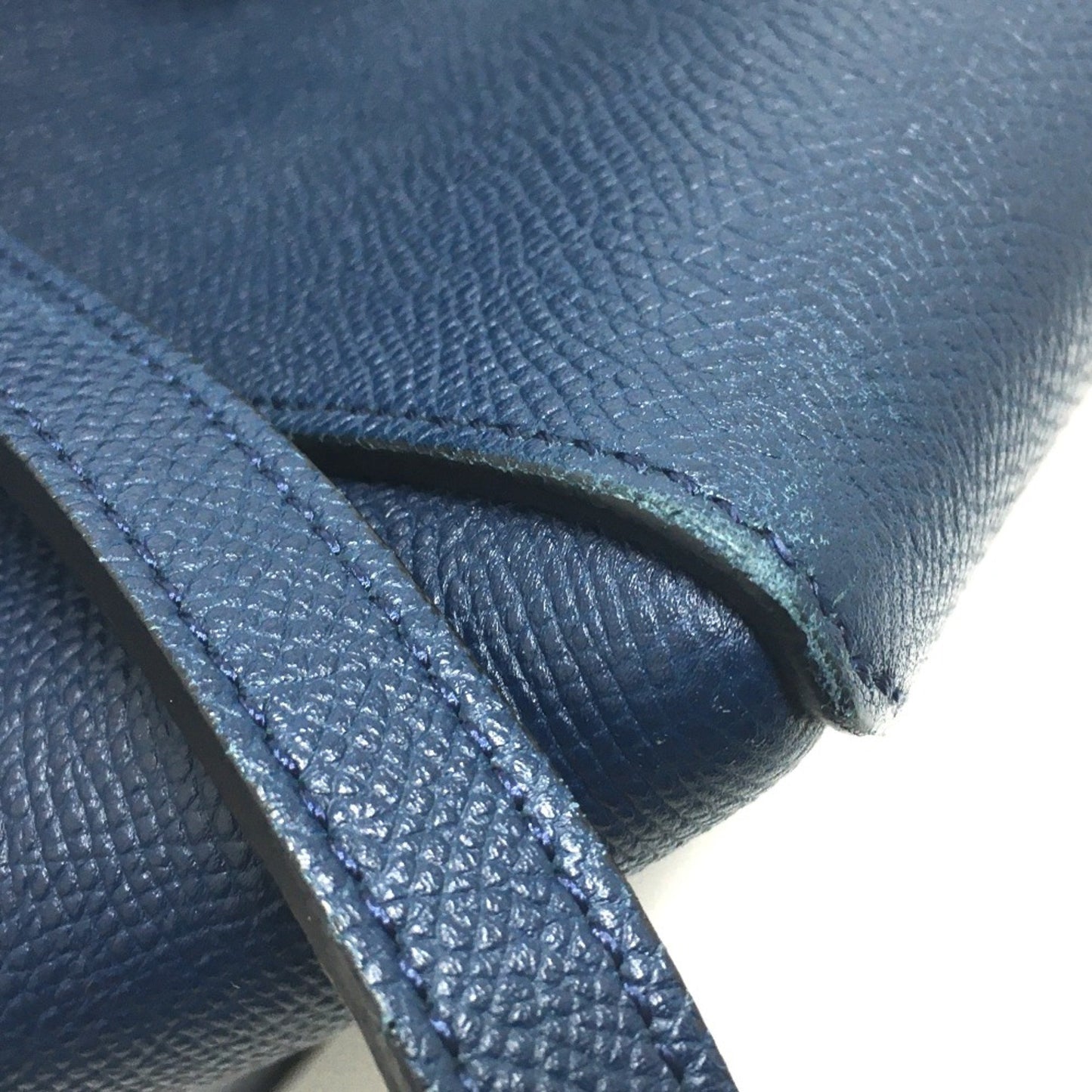 Céline Belt, Navy, Leather, handbag