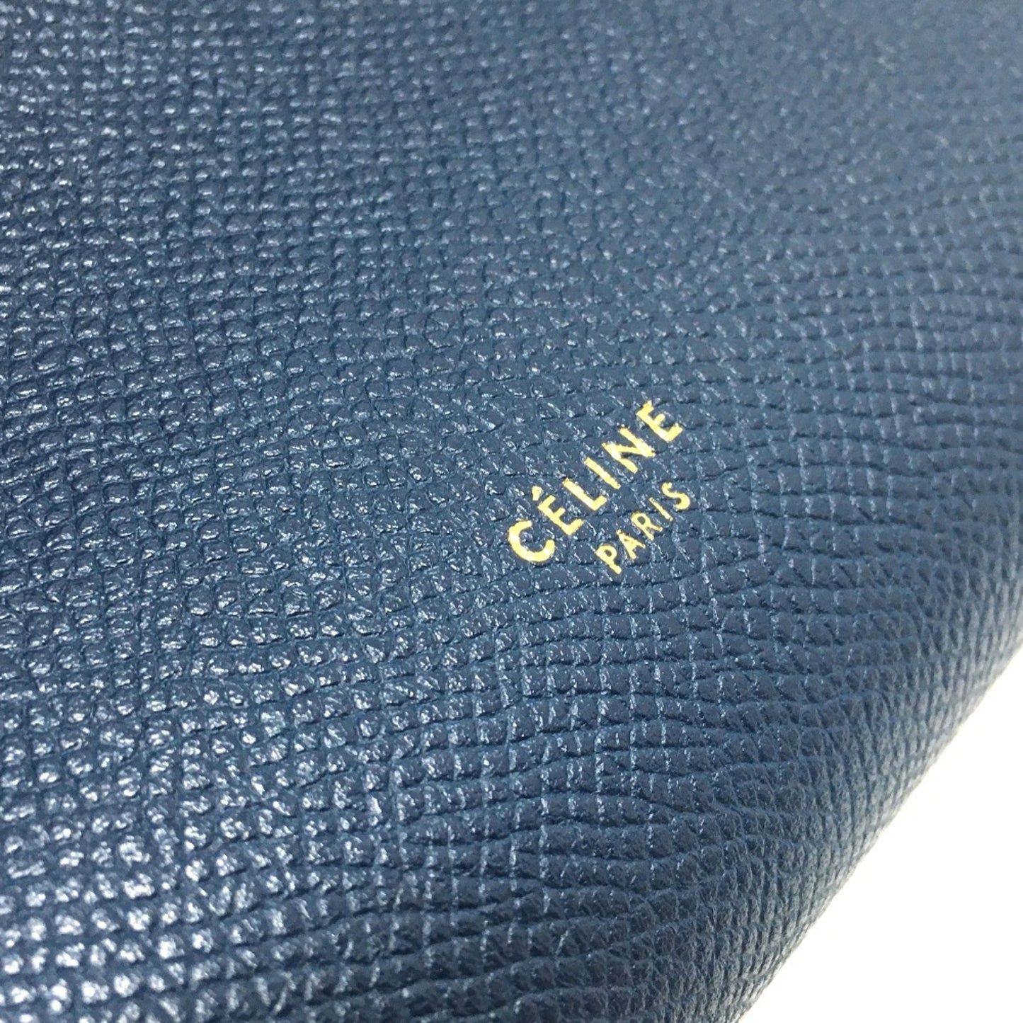 Céline Belt, Navy, Leather, handbag