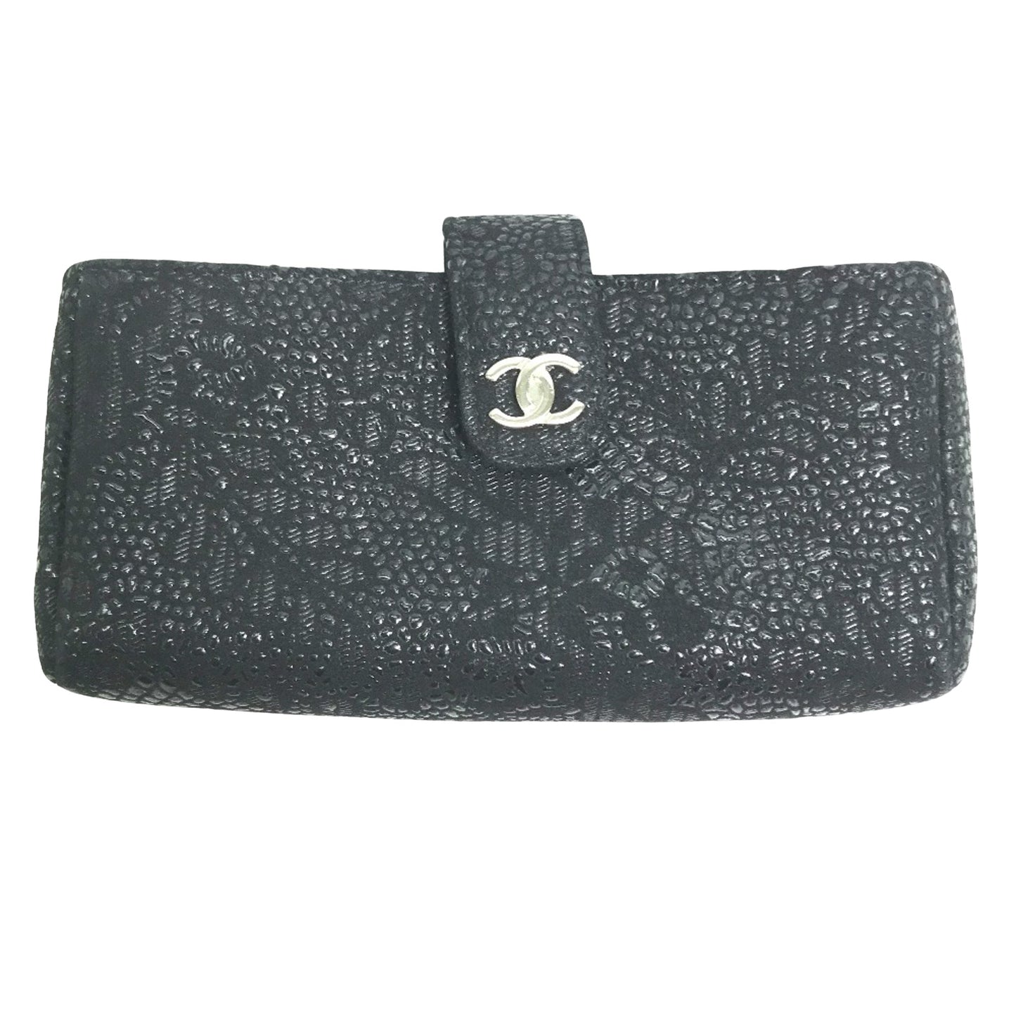 Chanel Logo CC, Black, Leather, wallet