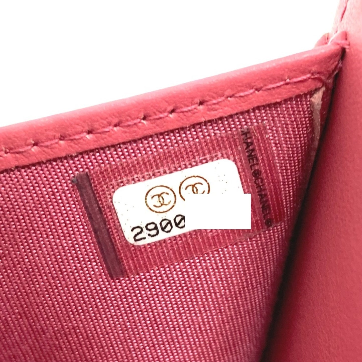Chanel Logo CC, Pink, Leather, wallet