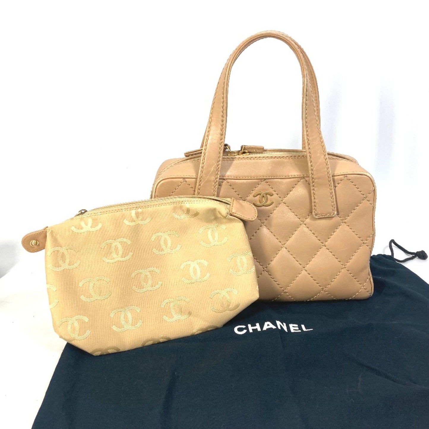Chanel Wild stitch, Brown, Leather, handbag