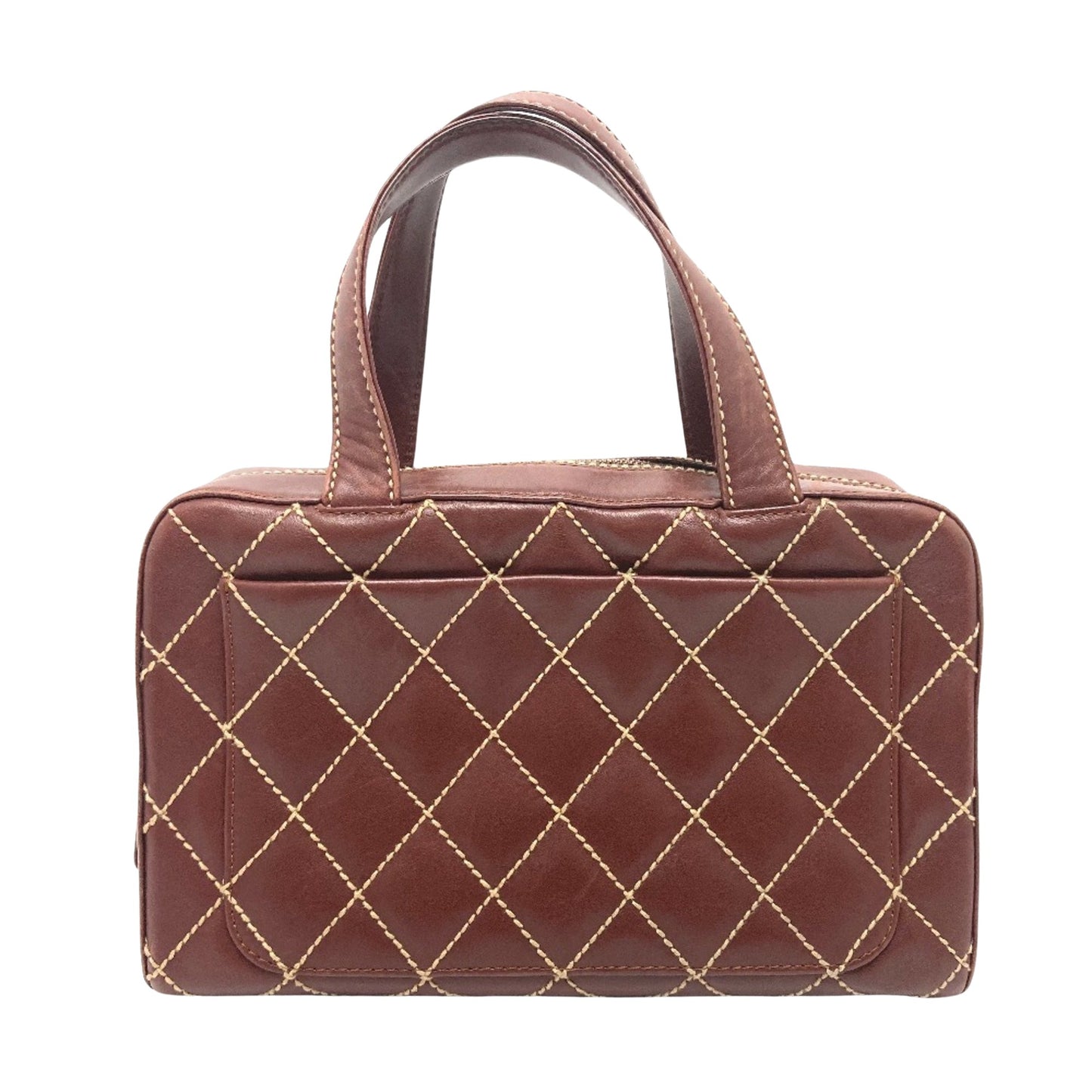 Chanel Wild stitch, Brown, Leather, handbag