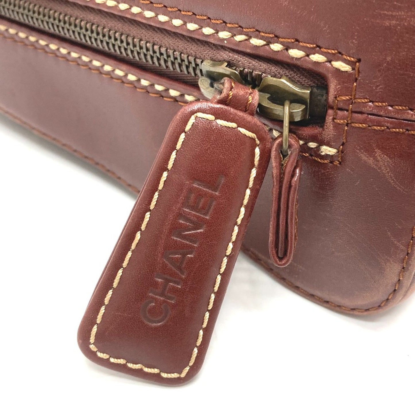 Chanel Wild stitch, Brown, Leather, handbag