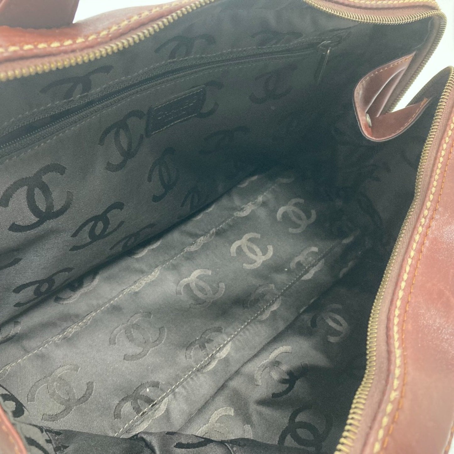 Chanel Wild stitch, Brown, Leather, handbag
