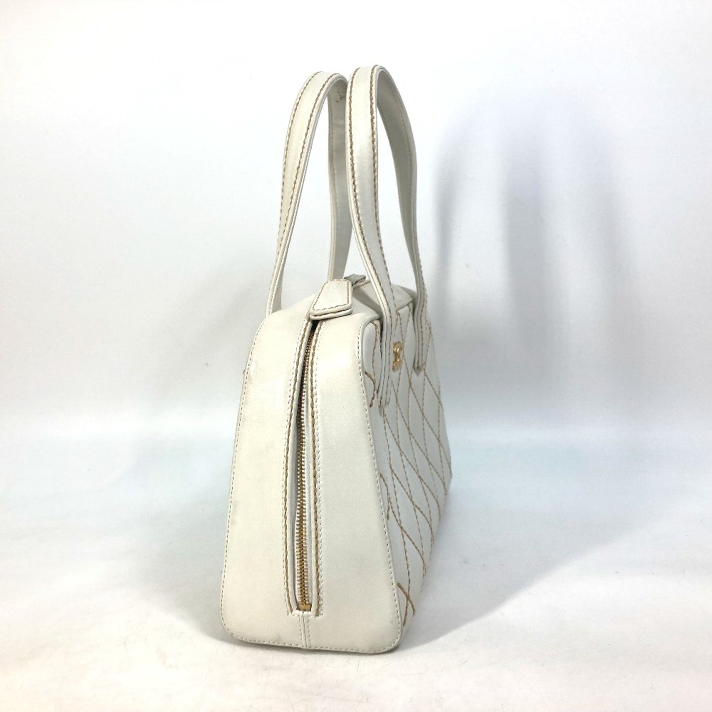 Chanel Wild stitch, White, Leather, handbag
