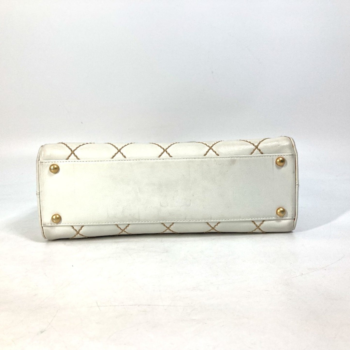 Chanel Wild stitch, White, Leather, handbag