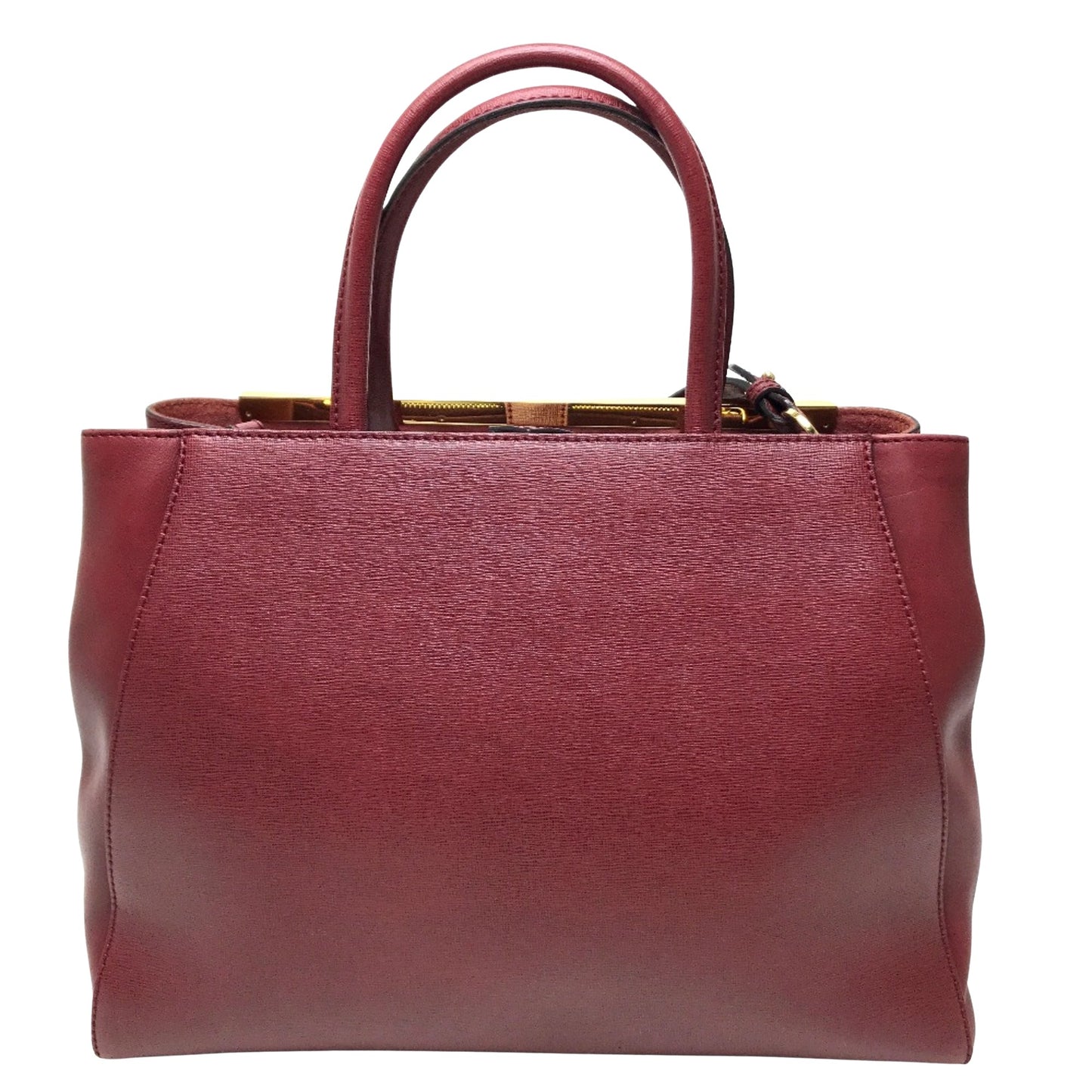 Fendi 2Jours, Burgundy, Leather, handbag