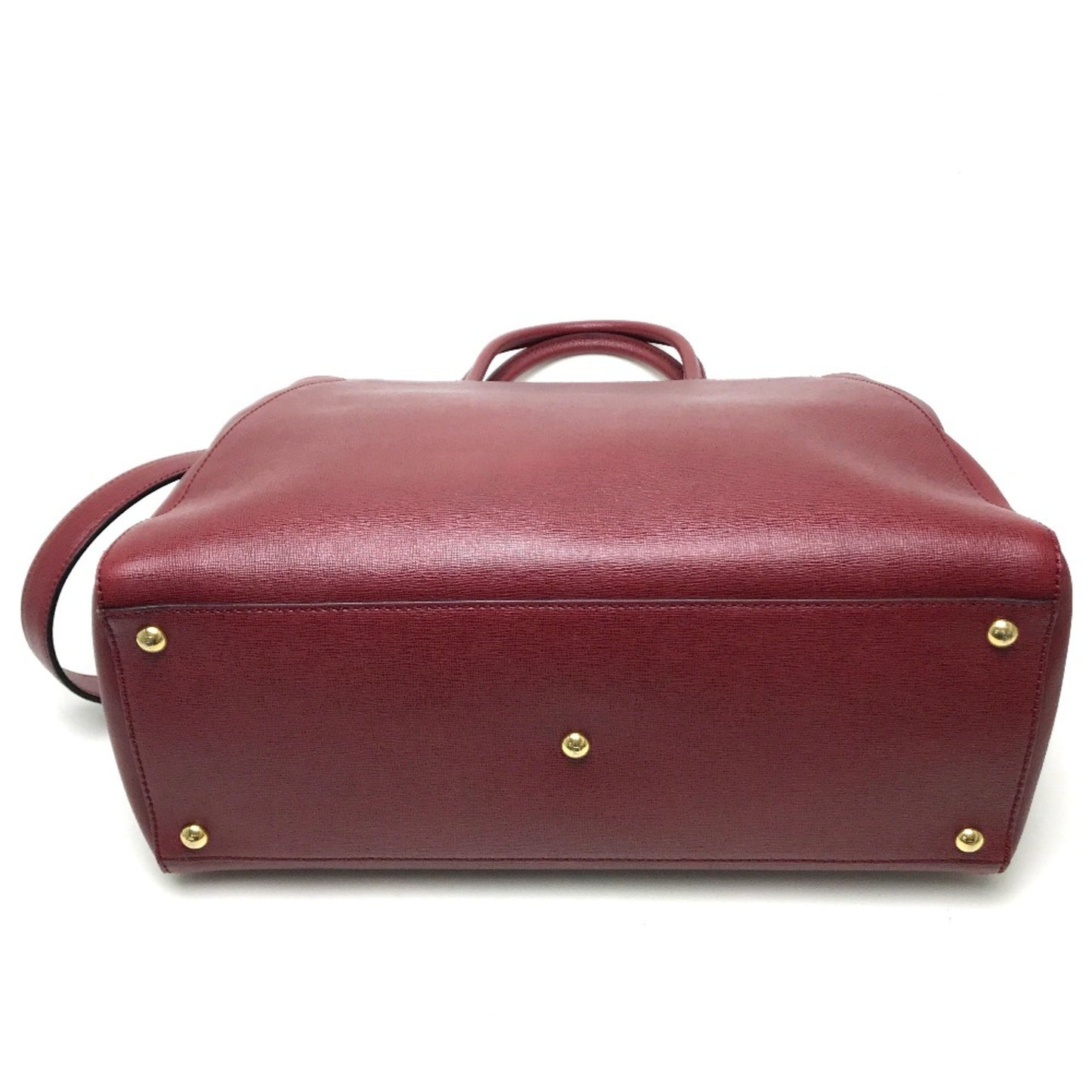 Fendi 2Jours, Burgundy, Leather, handbag