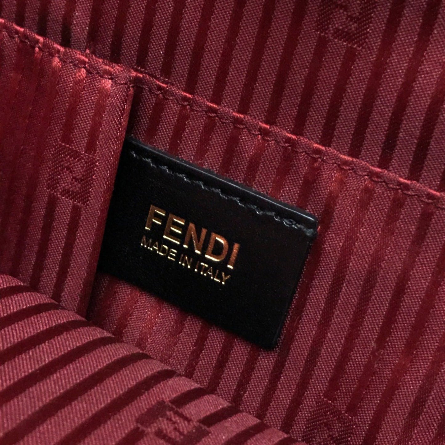 Fendi 2Jours, Burgundy, Leather, handbag
