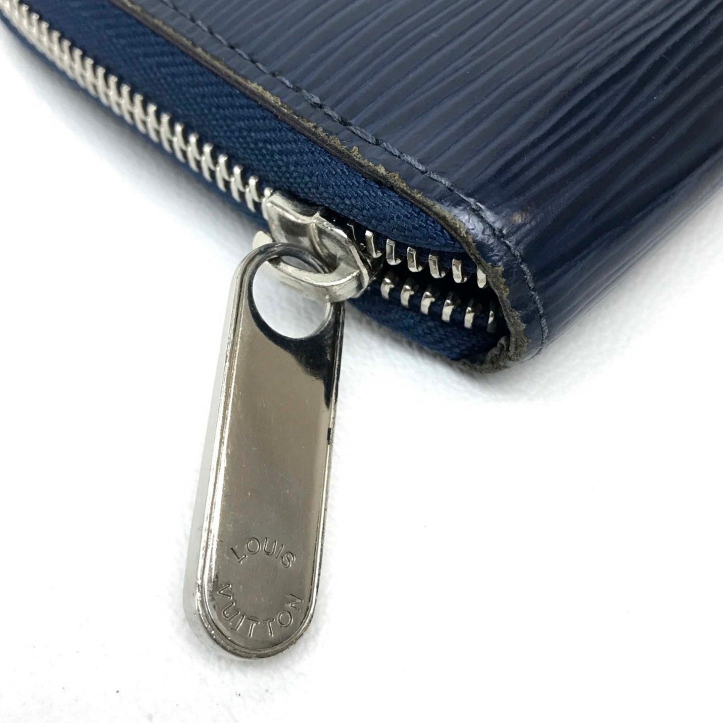 Louis Vuitton Zippy wallet, Navy, Leather, wallet