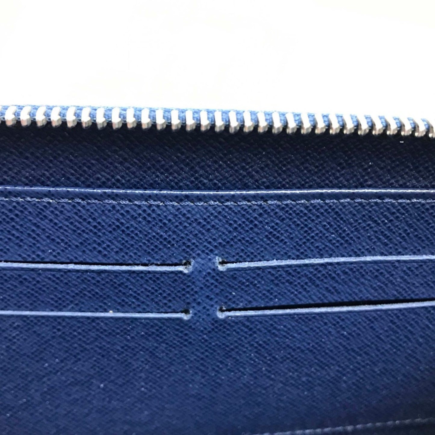 Louis Vuitton Zippy wallet, Navy, Leather, wallet