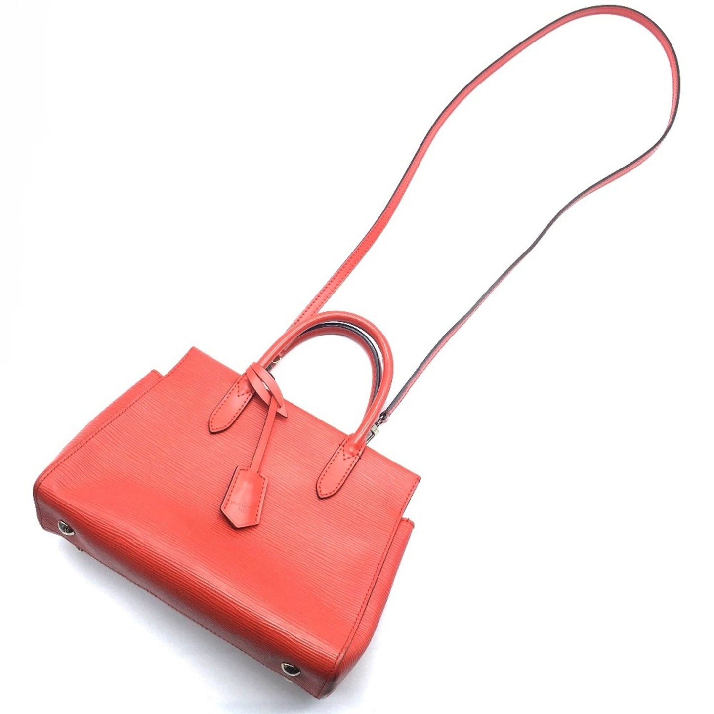 Louis Vuitton Marly, Red, Leather, handbag