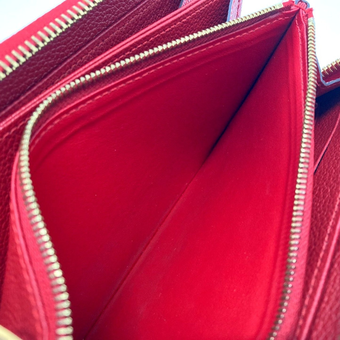Louis Vuitton Zippy wallet, Red, Leather, wallet