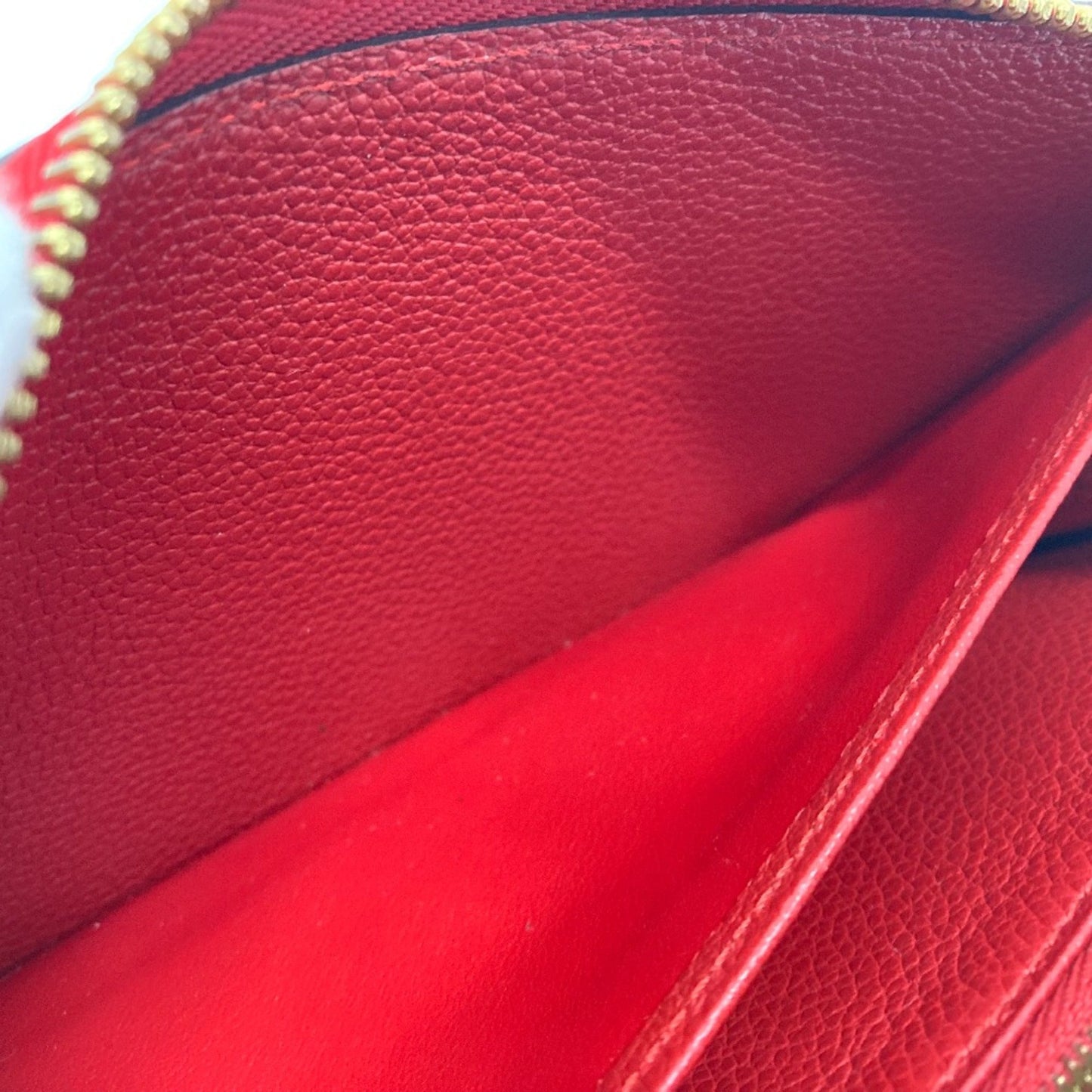 Louis Vuitton Zippy wallet, Red, Leather, wallet