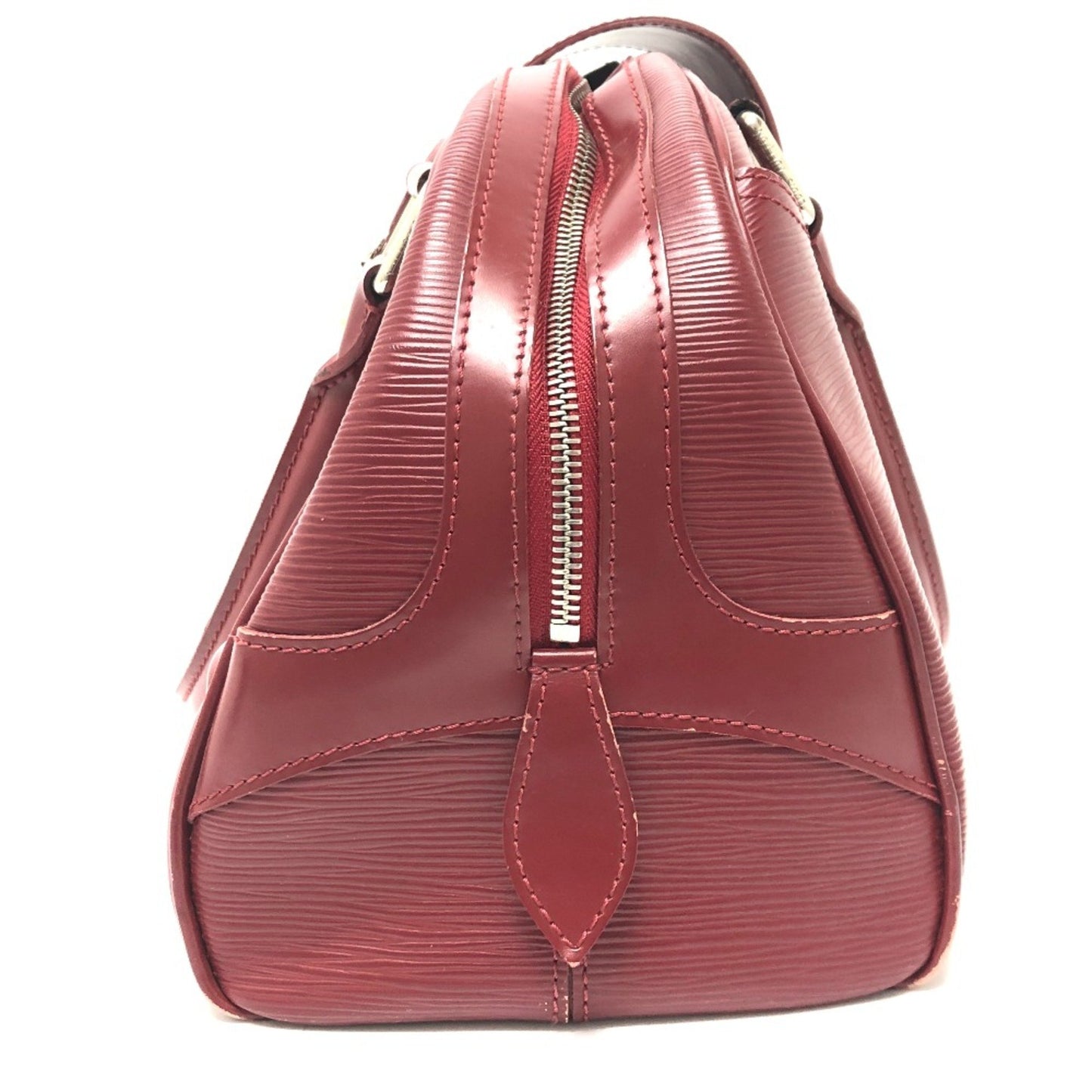 Louis Vuitton Montaigne, Red, Leather, handbag