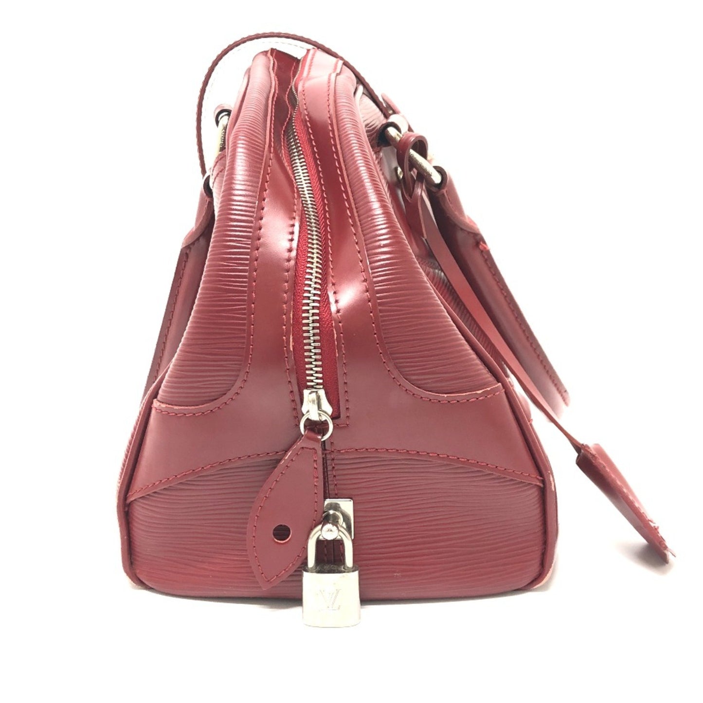 Louis Vuitton Montaigne, Red, Leather, handbag