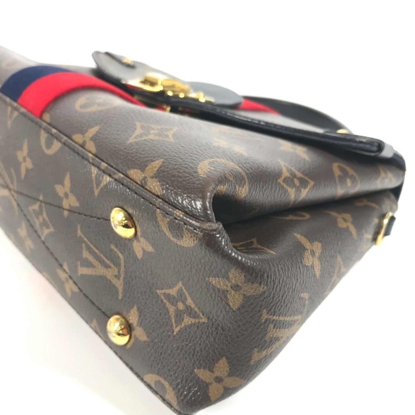 Louis Vuitton Georges, Brown, Canvas, handbag