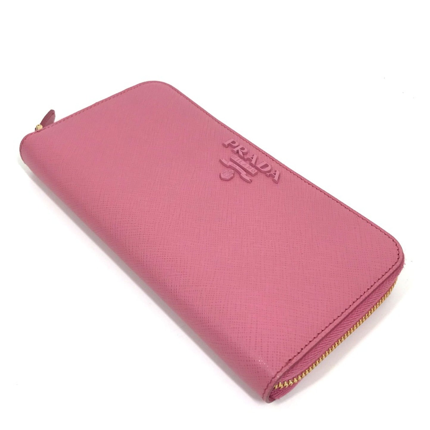 Prada Saffiano, Pink, Leather, wallet