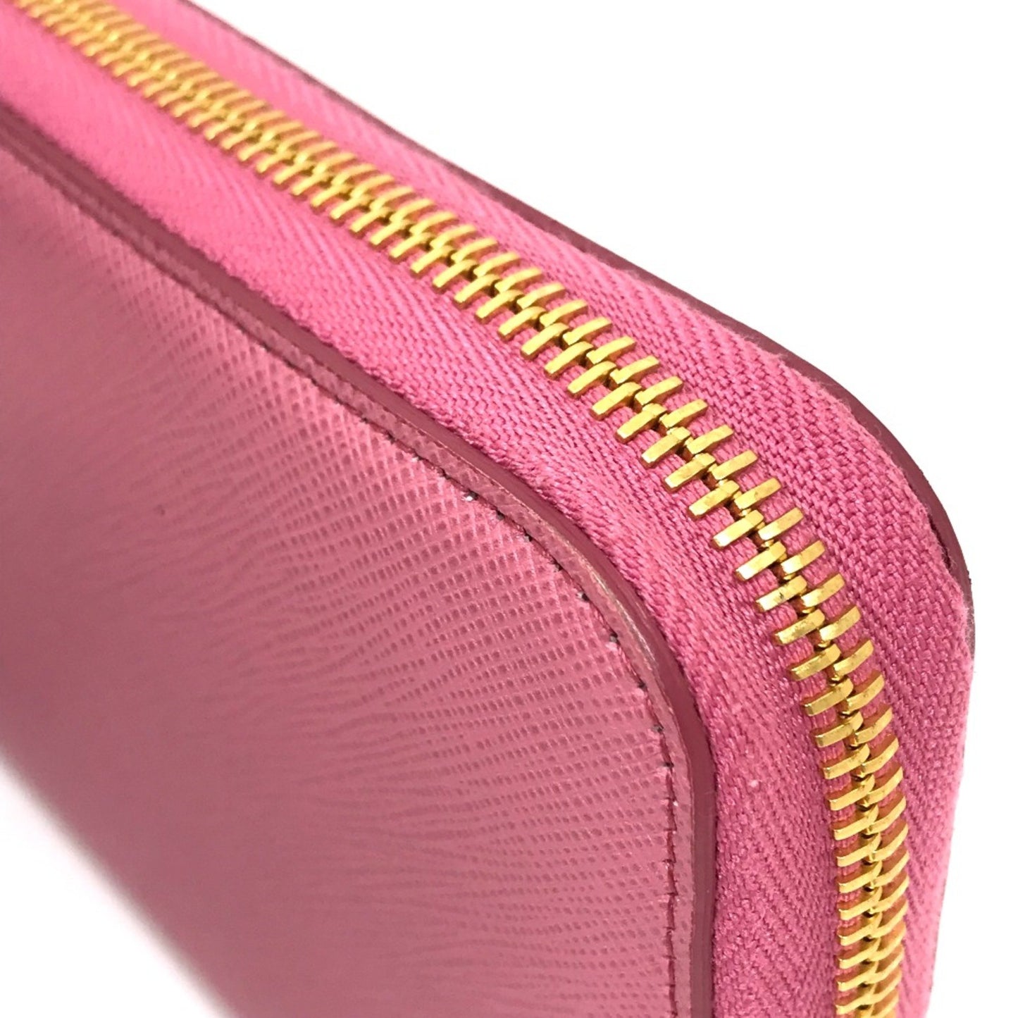 Prada Saffiano, Pink, Leather, wallet