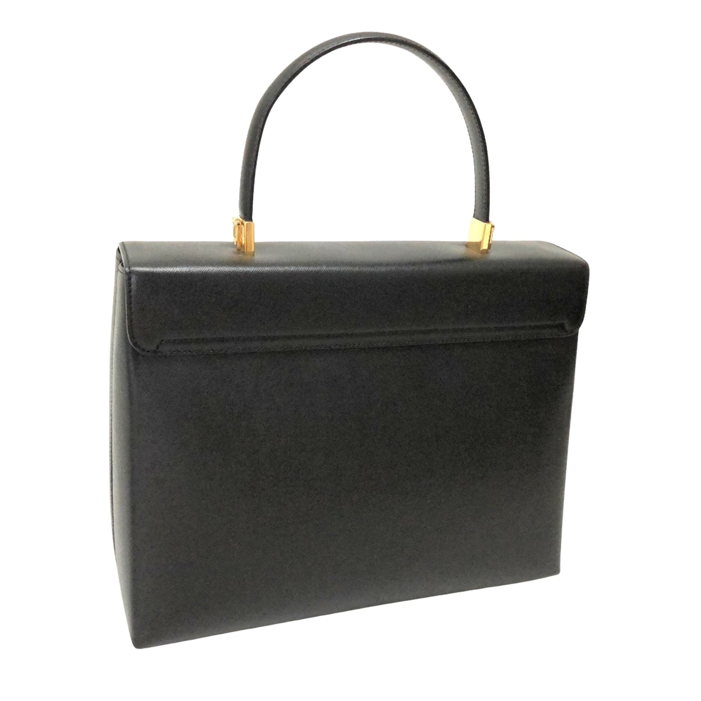 Salvatore Ferragamo Gancini, Black, Leather, handbag