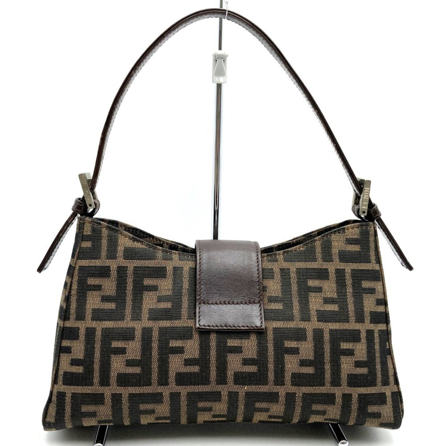 Fendi Zucca, Brown, Canvas, handbag