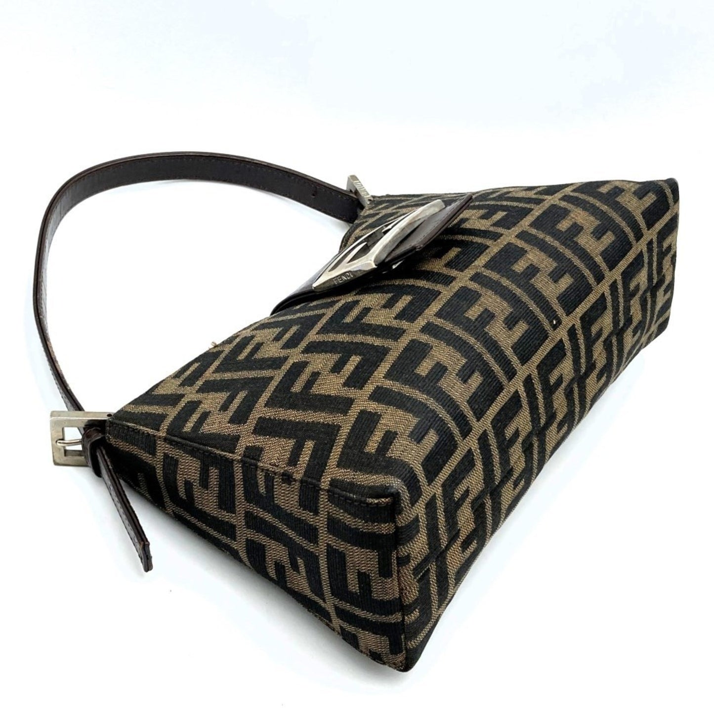 Fendi Zucca, Brown, Canvas, handbag