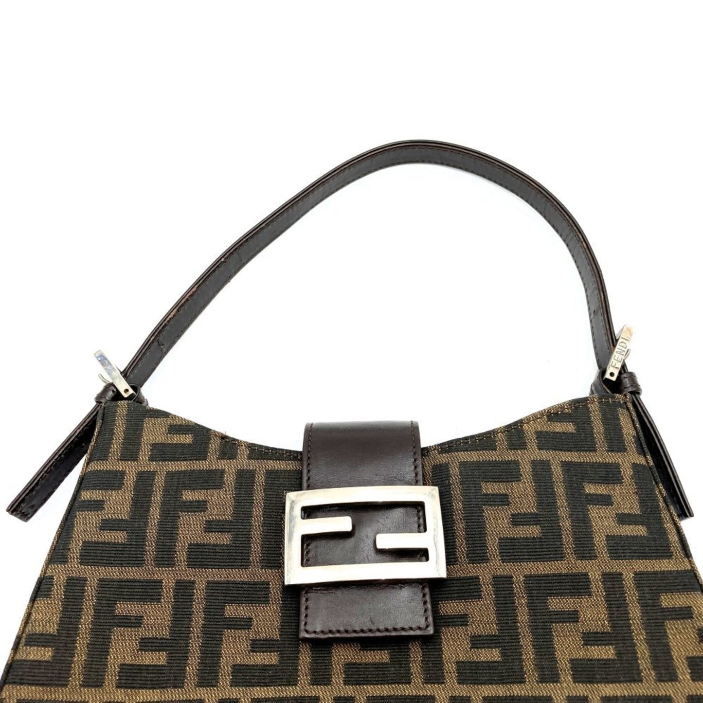 Fendi Zucca, Brown, Canvas, handbag