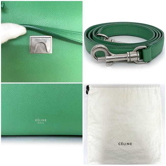 Céline Belt, Green, Leather, tote