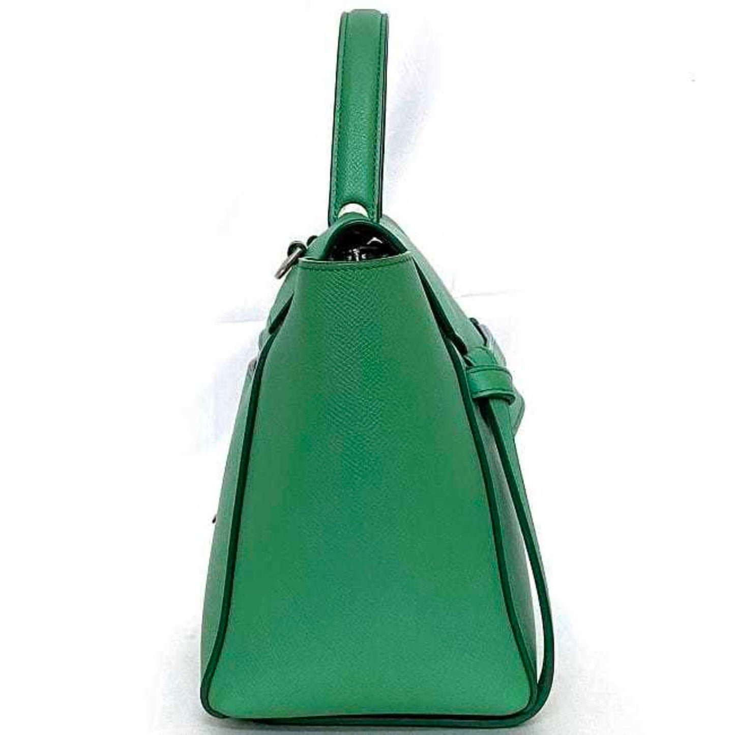 Céline Belt, Green, Leather, tote