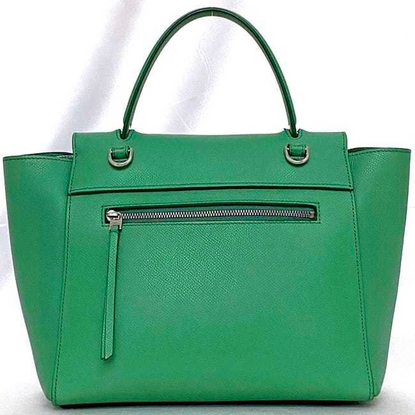 Céline Belt, Green, Leather, tote