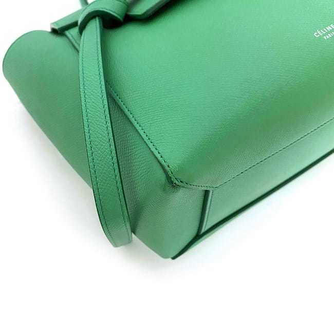 Céline Belt, Green, Leather, tote