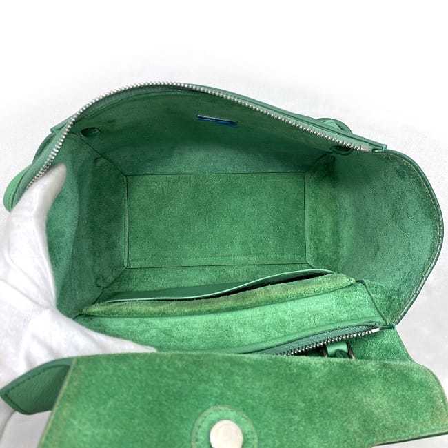 Céline Belt, Green, Leather, tote