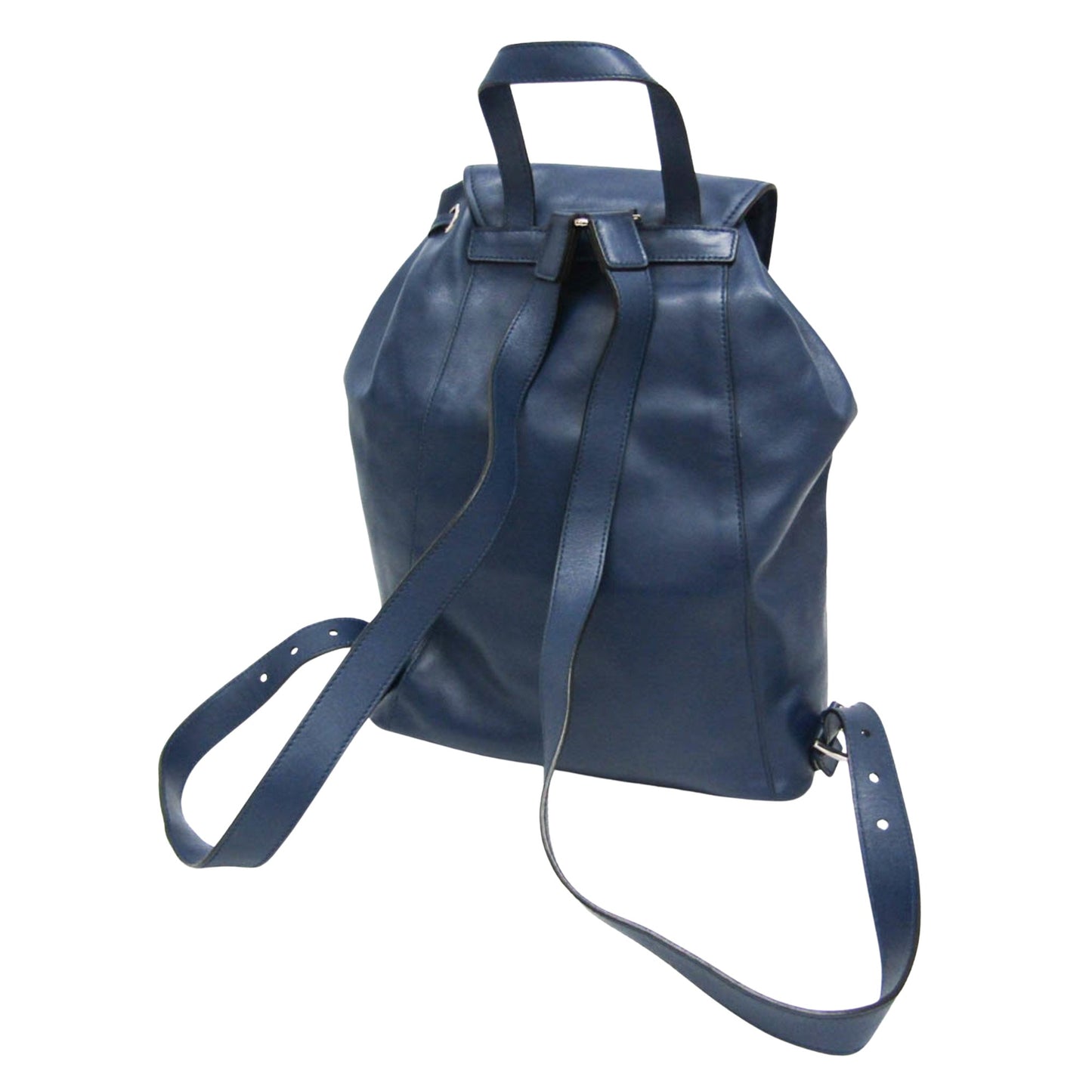 Prada, Blue, Leather, backpack