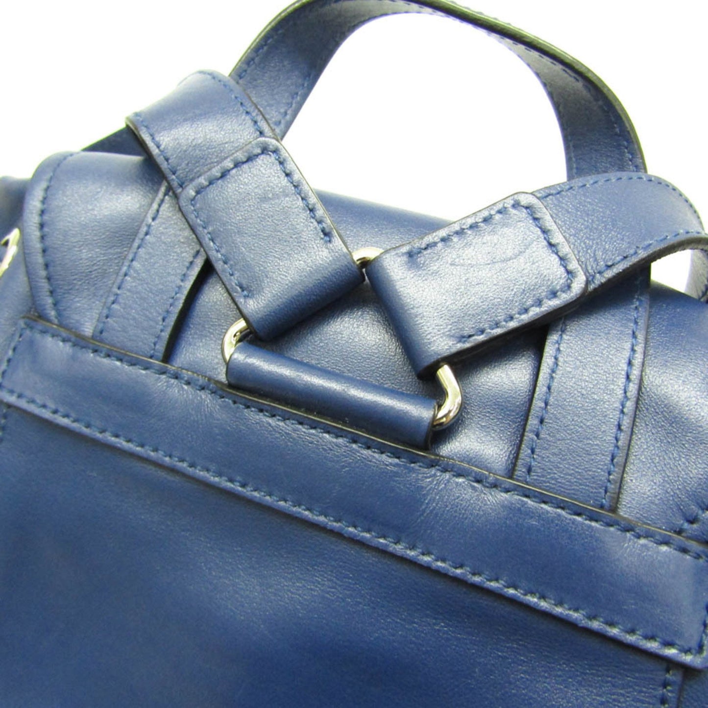 Prada, Blue, Leather, backpack