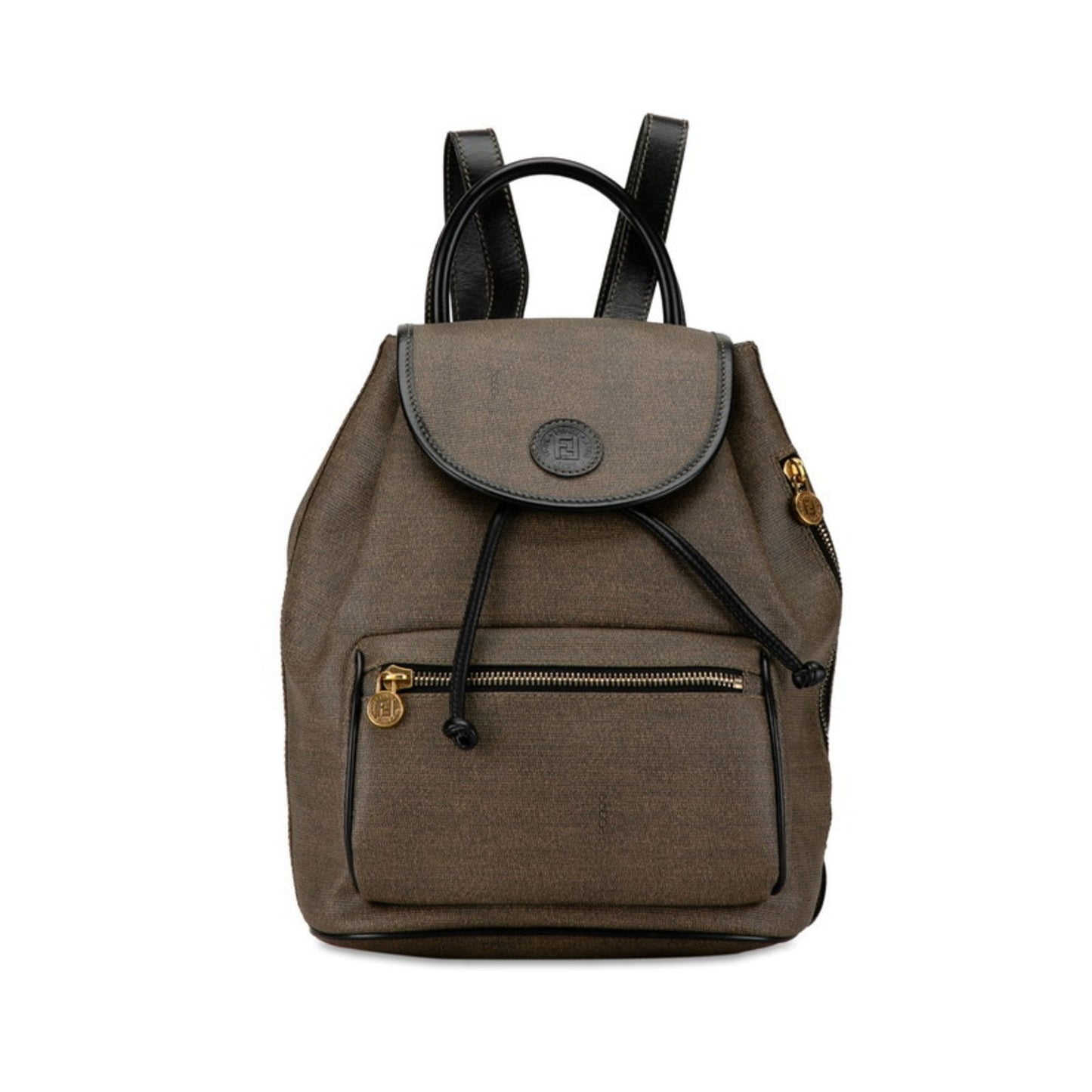 Fendi Zucchino, Grey, Canvas, backpack