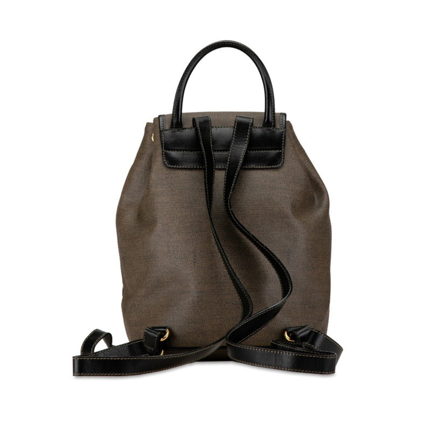 Fendi Zucchino, Grey, Canvas, backpack
