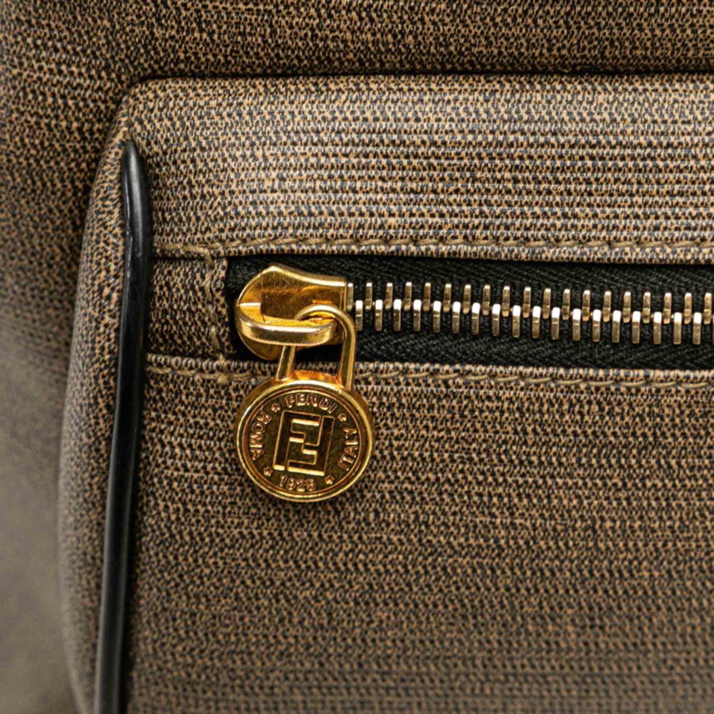 Fendi Zucchino, Grey, Canvas, backpack
