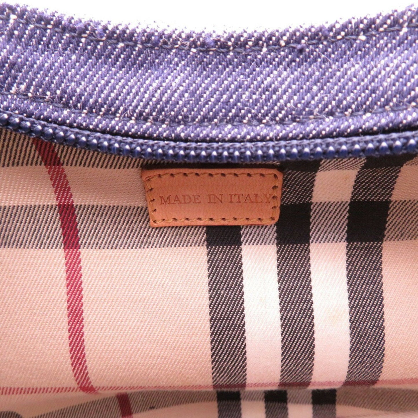 Burberry Nova Check, Navy, Denim - Jeans, shoulder